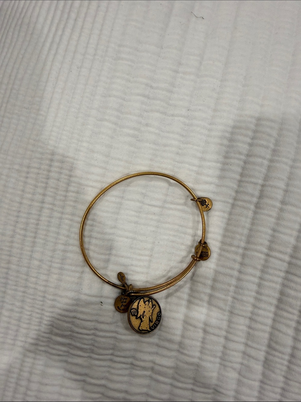 Alex and Ani Gold Virgo Charm Bangle Bracelet